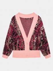 Guess Kardigan J3BR07 Z3AH0 Różowy Regular Fit. Czerwone swetry dziewczęce Guess, z aplikacjami, z syntetyku, bez kołnierzyka. Za 219.99 zł.