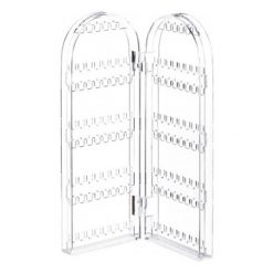 UNIQ Stojak na biżuterię na kolczyki i naszyjniki z 2 stronami Portfele 1 ct Czarny Damski. Czarne kolczyki damskie UNIQ, bez wzorów. Za 123.29 zł.