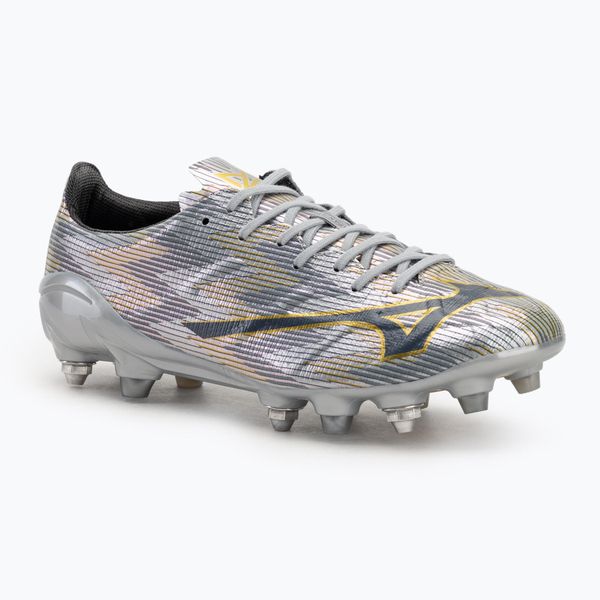 Buty piłkarskie męskie Mizuno α II Japan Mix galaxy silver/8605 c/gold. Szare buty sportowe na co dzień męskie Mizuno, z syntetyku, bez zapięcia, do biegania. Za 739.99 zł.
