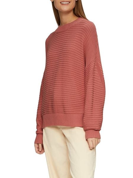 S.Oliver Sweter w kolorze szaroróżowym rozmiar: 36. Różowe swetry klasyczne damskie S.Oliver, s, prążkowane, bez kołnierzyka. Za 60.88 zł.