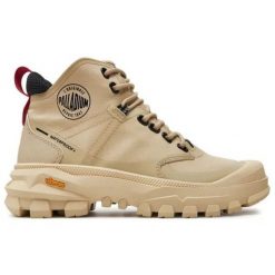 Buty Palladium Pallarider Mid WP+ 79108-215-M beżowy. Brązowe buty sportowe na co dzień damskie bez wzorów, z materiału, trekkingowe. Za 950.64 zł.
