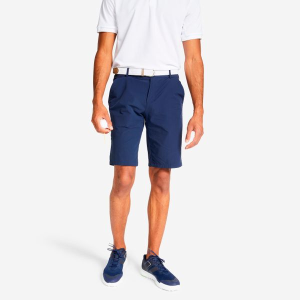 Spodenki do golfa męskie Inesis WW500. Niebieskie szorty męskie INESIS, z elastanu, bez kołnierzyka. Za 119.99 zł.
