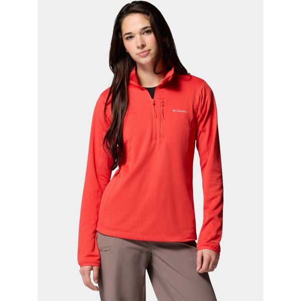 Sweter Damski Columbia Essential Hike Grid. Czerwone swetry klasyczne damskie Columbia, bez kołnierzyka. Za 359.00 zł.