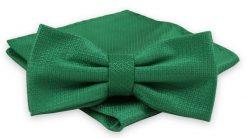 Zielona Mucha Męska -ALTIES- z Taką Samą Poszetką, Trawiasta, w Drobny Wzór Geometryczny. Zielone krawaty i muchy męskie Alties, bez wzorów, eleganckie. Za 54.00 zł.