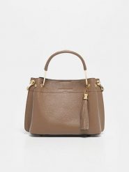 Christian Laurier Skórzana torebka "Lamy" w kolorze szarobrązowym - 27 x 18 x 11 cm rozmiar: onesize. Brązowe torebki klasyczne damskie Christian Laurier, z aplikacjami, z materiału, bez dodatków. Za 340.18 zł.