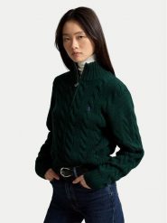 Polo Ralph Lauren Sweter 211972130500 Zielony ciemny Relaxed Fit. Zielone swetry klasyczne damskie Polo Ralph Lauren, xl, z wełny, bez kołnierzyka. Za 1,299.00 zł.