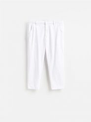 Jeansy Jogger fit - biały. Białe jeansy męskie Reserved. Za 149.99 zł.