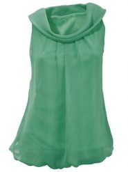 Heine Bluzka w kolorze zielonym rozmiar: 42. Zielone bluzki damskie Heine, bez wzorów, bez kołnierzyka, bez ramiączek. Za 48.50 zł.