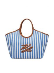 KARL LAGERFELD Torebka B2W46074 Niebieski. Niebieskie torebki klasyczne damskie Karl Lagerfeld, bez wzorów, z materiału, bez dodatków. Za 649.99 zł.