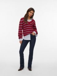 Vero Moda Sweter w kolorze bordowym rozmiar: S. Czerwone swetry klasyczne damskie Vero Moda, s, z materiału, bez kołnierzyka. Za 95.92 zł.