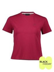 ESPRIT Koszulka w kolorze ciemnofioletowym rozmiar: M. Różowe bluzki damskie Esprit, m, bez wzorów, z bawełny, bez kołnierzyka, bez ramiączek. Za 56.79 zł.