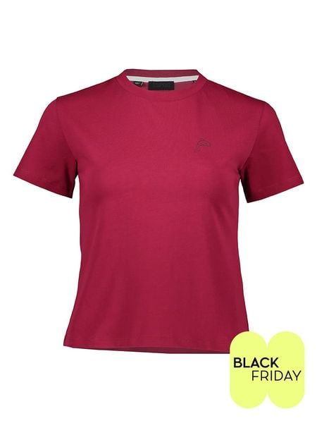 ESPRIT Koszulka w kolorze ciemnofioletowym rozmiar: M. Różowe bluzki damskie Esprit, m, bez wzorów, z bawełny, bez kołnierzyka. Za 31.00 zł.