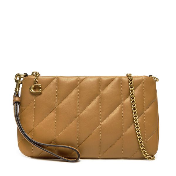 Torebka Coach. Brązowe torebki klasyczne damskie Coach, bez wzorów, wizytowe, bez kołnierzyka, bez ramiączek. Za 509.99 zł.