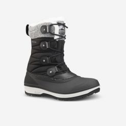 Buty turystyczne śniegowce damskie Quechua SH500 Warm wodoodporne. Czarne obuwie trekkingowe damskie QUECHUA, na zimę. W wyprzedaży za 179.99 zł.