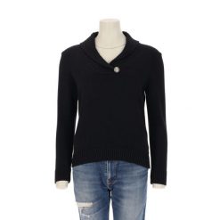 Second life - Damski czarny sweter - Stan bardzo dobry. Czarne swetry klasyczne damskie Ralph Lauren, bez kołnierzyka. Za 127.76 zł.