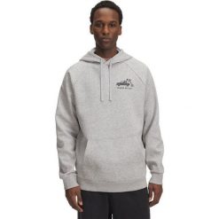 Bluza Under Armour Rival Fleece HBR Logo Hoodie. Szare bluzy bez kaptura męskie Under Armour. Za 169.99 zł.