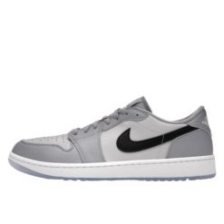 Air Jordan 1 Retro Low Golf Wolf Grey. Szare golfy damskie Jordan, bez wzorów, ze skóry, bez ramiączek. Za 1,246.45 zł.