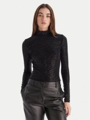 HUGO Bluzka Drisila 50547367 Czarny Regular Fit. Czarne bluzki damskie Hugo, s, bez wzorów, z syntetyku, bez ramiączek. Za 449.99 zł.