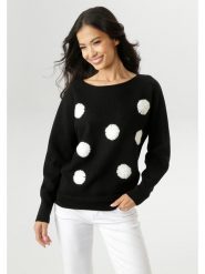 Aniston Sweter w kolorze czarnym rozmiar: 40. Czarne swetry klasyczne damskie Aniston, bez kołnierzyka. Za 77.45 zł.