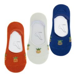 Kolorowe Damskie Skarpetki Moraj Stopki 3 Pary. Niebieskie skarpetki damskie Moraj, bez wzorów, z materiału. Za 24.99 zł.