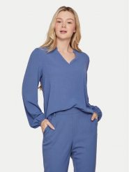 Vila Bluzka Rella 14096986 Niebieski Regular Fit. Niebieskie topy sportowe damskie Vila, bez wzorów, z syntetyku, bez ramiączek. Za 89.99 zł.