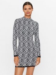 Glamorous Sukienka dzianinowa CK6805 Czarny Slim Fit. Czarne sukienki damskie Glamorous, bez wzorów, z dzianiny, bez kołnierzyka, bez ramiączek. Za 279.99 zł.