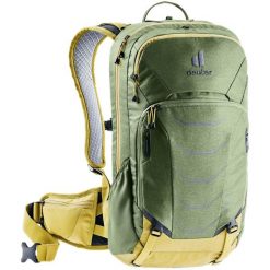 Plecak rowerowy Deuter Attack 16 khaki-turmeric. Zielone plecaki męskie Deuter, bez wzorów, z materiału. Za 742.49 zł.