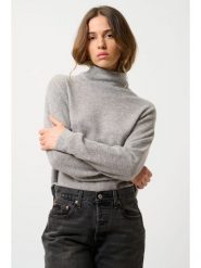 AUTHENTIC CASHMERE Kaszmirowy sweter "Cheviot" w kolorze szarym rozmiar: XXL. Szare golfy damskie AUTHENTIC CASHMERE, xxl, bez wzorów, z kaszmiru, bez ramiączek. Za 420.95 zł.