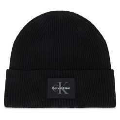 Czapka Calvin Klein. Czarne czapki męskie CALVIN KLEIN, na zimę, bez wzorów. Za 169.99 zł.