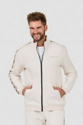 GUESS Beżowa bluza Mickey Full Zip. Brązowe bluzy bez kaptura męskie Guess, l. W wyprzedaży za 322.99 zł.