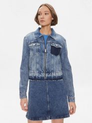 Tommy Jeans Kurtka jeansowa Izzie DW0DW16989 Niebieski Slim Fit. Niebieskie kurtki damskie Tommy Jeans, s, bez wzorów, z bawełny, bez kaptura. Za 519.99 zł.