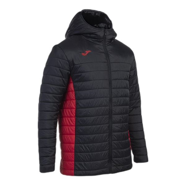 Kurtka z kapturem Joma Urban V. Czarne kurtki treningowe męskie Joma, bez wzorów, z puchu, do biegania. Za 374.45 zł.