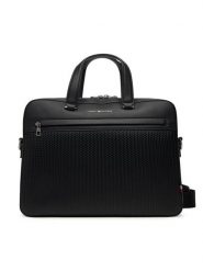 Tommy Hilfiger Torba na laptopa Th Woven Computer Bag AM0AM13660 Czarny. Czarne torby na laptopa damskie Tommy Hilfiger, bez wzorów, ze skóry. Za 579.99 zł.