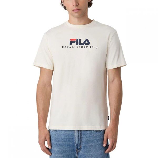 Fila t-shirt męski Valsera Regular Logo T-shirt FAU0225.10010 M kremowy. Białe t-shirty męskie Fila, l, bez wzorów, bez kołnierzyka. Za 129.00 zł.