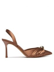 Aldo Szpilki Larsynn 14241581 Beżowy. Brązowe szpilki Aldo, bez wzorów, z materiału, bez obcasa. Za 419.99 zł.