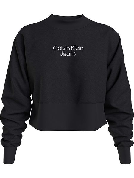 Calvin Klein Bluza w kolorze czarnym rozmiar: M. Czarne bluzy bez kaptura damskie CALVIN KLEIN, m, z bawełny. Za 199.95 zł.