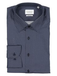 Eterna Koszula - Modern fit - w kolorze granatowym rozmiar: 41. Niebieskie koszule męskie Eterna, bez wzorów, z bawełny, bez kołnierzyka, bez ramiączek. Za 140.86 zł.