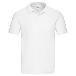 Koszulka polo Fruit of the Loom męska, klasyczna, biały. Białe koszulki polo męskie Fruit of the Loom, m, bez wzorów, bez ramiączek. Za 138.99 zł.