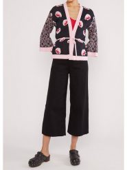 Blutsgeschwister Kardigan "Mingle Mangleartistic" w kolorze jasnoróżowo-czarnym rozmiar: XL. Czarne kardigany damskie Blutsgeschwister, xl, bez wzorów, z bawełny. Za 156.98 zł.