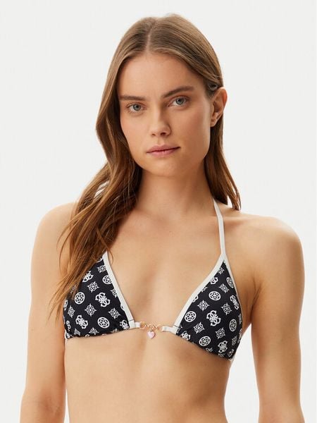 Guess Góra od bikini E5GJ27 KCRL2 Czarny. Czarne bikini damskie Guess, z aplikacjami. Za 169.99 zł.