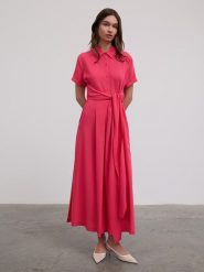 BGN Sukienka w kolorze różowym rozmiar: 36. Różowe sukienki damskie BGN, na imprezę, bez wzorów, z tkaniny, bez kołnierzyka, bez ramiączek, maxi. Za 74.28 zł.