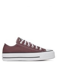 Converse Trampki Chuck Taylor All Star Lift Platform A10647C Bordowy. Czerwone trampki i tenisówki damskie Converse, bez wzorów, z materiału. Za 249.99 zł.