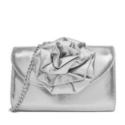 Torebka JENNY. Szare torebki klasyczne damskie Jenny, bez wzorów, wizytowe, bez kołnierzyka, bez ramiączek. Za 119.99 zł.