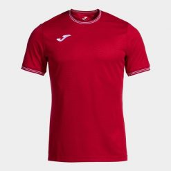 Koszulka Joma Toletum V. Czerwone t-shirty sportowe męskie Joma, bez ramiączek, do piłki nożnej. Za 136.70 zł.