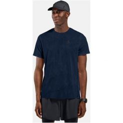 Koszulka z krótkim rękawem męska ODLO T-shirt crew neck s/s ZEROWEIGHT. Niebieskie bielizna termoaktywna męska Odlo, m, bez wzorów, z materiału, bez kołnierzyka. Za 269.99 zł.