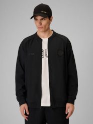 4F Bluza bomberka męska 4F x Robert Lewandowski - czarna M. Czarne bluzy bez kaptura męskie 4f, m, z materiału. Za 299.99 zł.