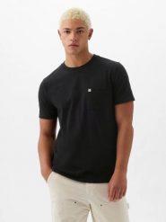 T-SHIRT MĘSKI GAP KOSZULKA BAWEŁNIANA NA CO DZIEŃ 857901-05-XS. Czarne t-shirty sportowe męskie GAP, m, z bawełny, bez ramiączek, na fitness i siłownię. Za 119.00 zł.