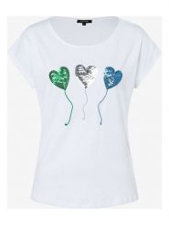 More & More Koszulka w kolorze białym rozmiar: 44. Białe bluzki damskie MORE & MORE, bez wzorów, bez kołnierzyka, bez ramiączek. Za 43.99 zł.