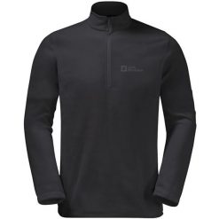 Bluza polarowa męska Jack Wolfskin Taunus HZ. Czarne bluzy sportowe męskie Jack Wolfskin, na jesień, bez wzorów, z materiału, sportowe, bez kołnierzyka, bez ramiączek. Za 271.95 zł.