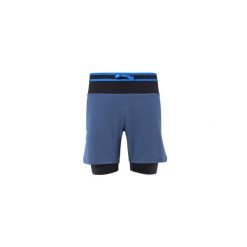 Spodenki do biegania męskie Millet Intense 2in1 Short M Active Fit. Niebieskie szorty męskie Millet, bez kołnierzyka. Za 359.00 zł.